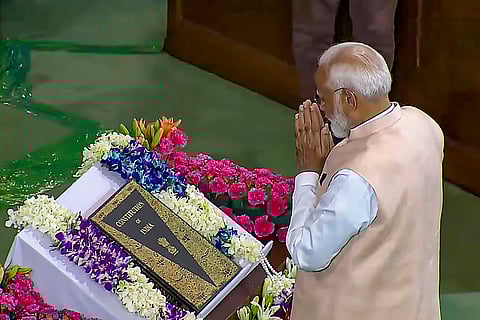 Narendra Modi at Samvidhan Sadan